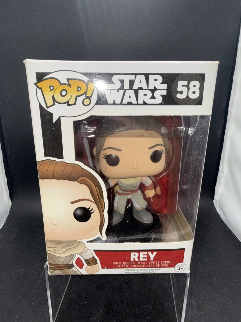 Funko Pop Star Wars Rey #58 The Force Awakens Vinyl Bobble Head Figure w/ Box
